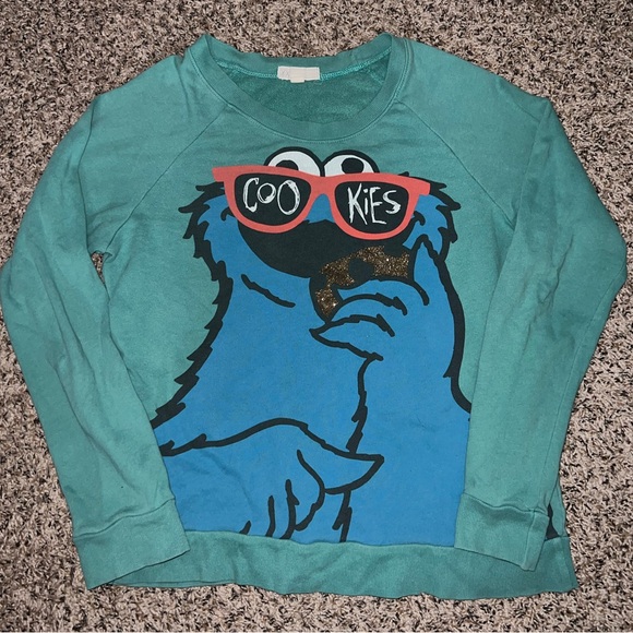 Forever 21 Cookie Monster Sweatshirt - Picture 1 of 2